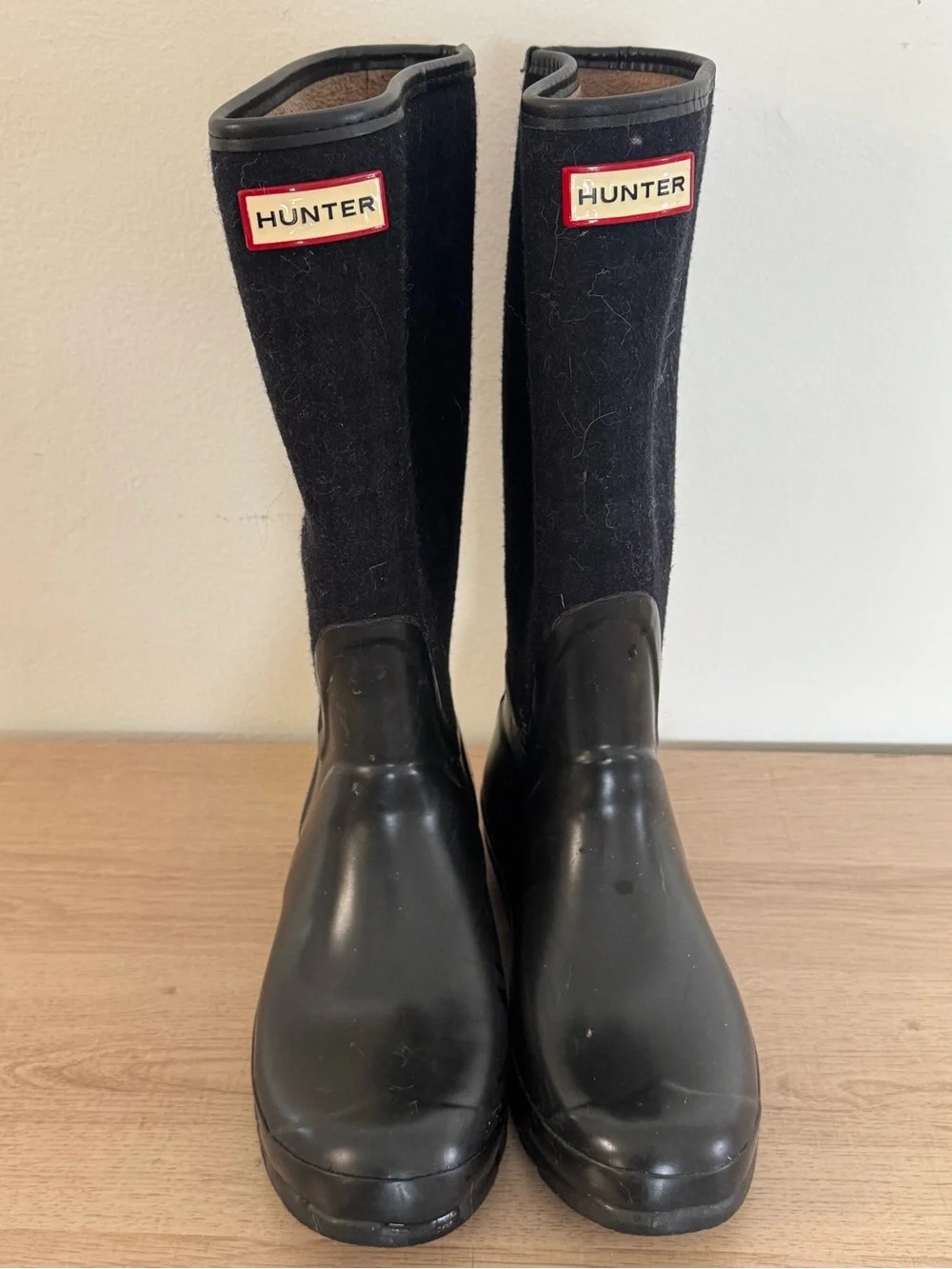 Hunter Arlen Black/Navy Tall Rain Boots